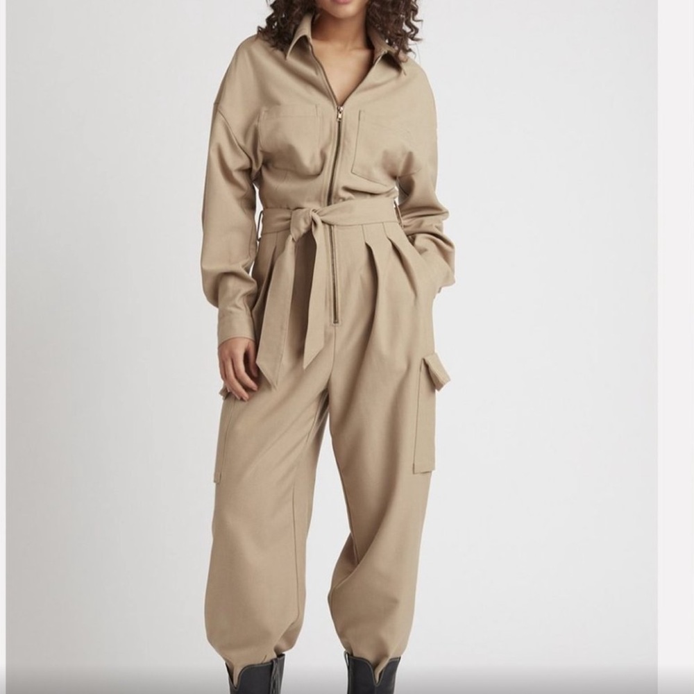 Choosy tan jumpsuit.